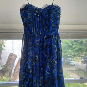 Strapless summer cocktail dress